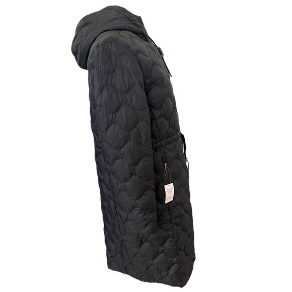 Lands' End Jacket M Womens New Black Ultralight Packable Hooded Quilted Down - Picture 2 of 9